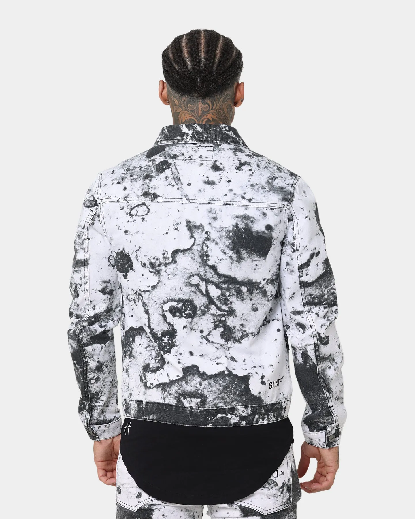 Saint Morta Acid Jean Jacket White/Black