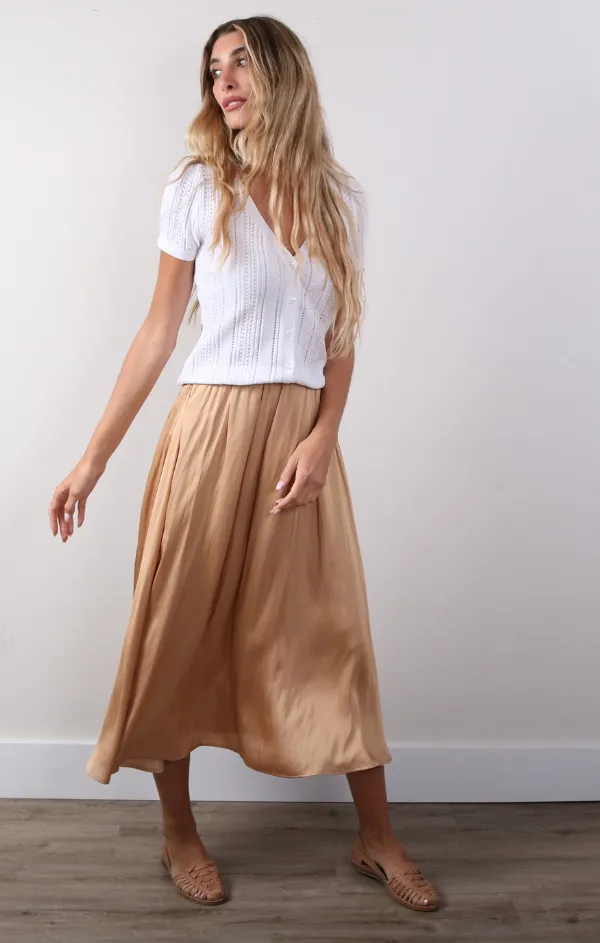 Satin Blake Midi Skirt