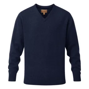 Schoffel Lewis Lambswool V Neck Mens Jumper - Navy