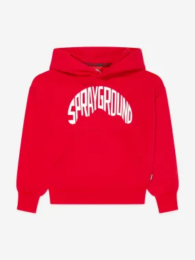 Sprayground Boys Shark Shape Logo Hoodie in Red