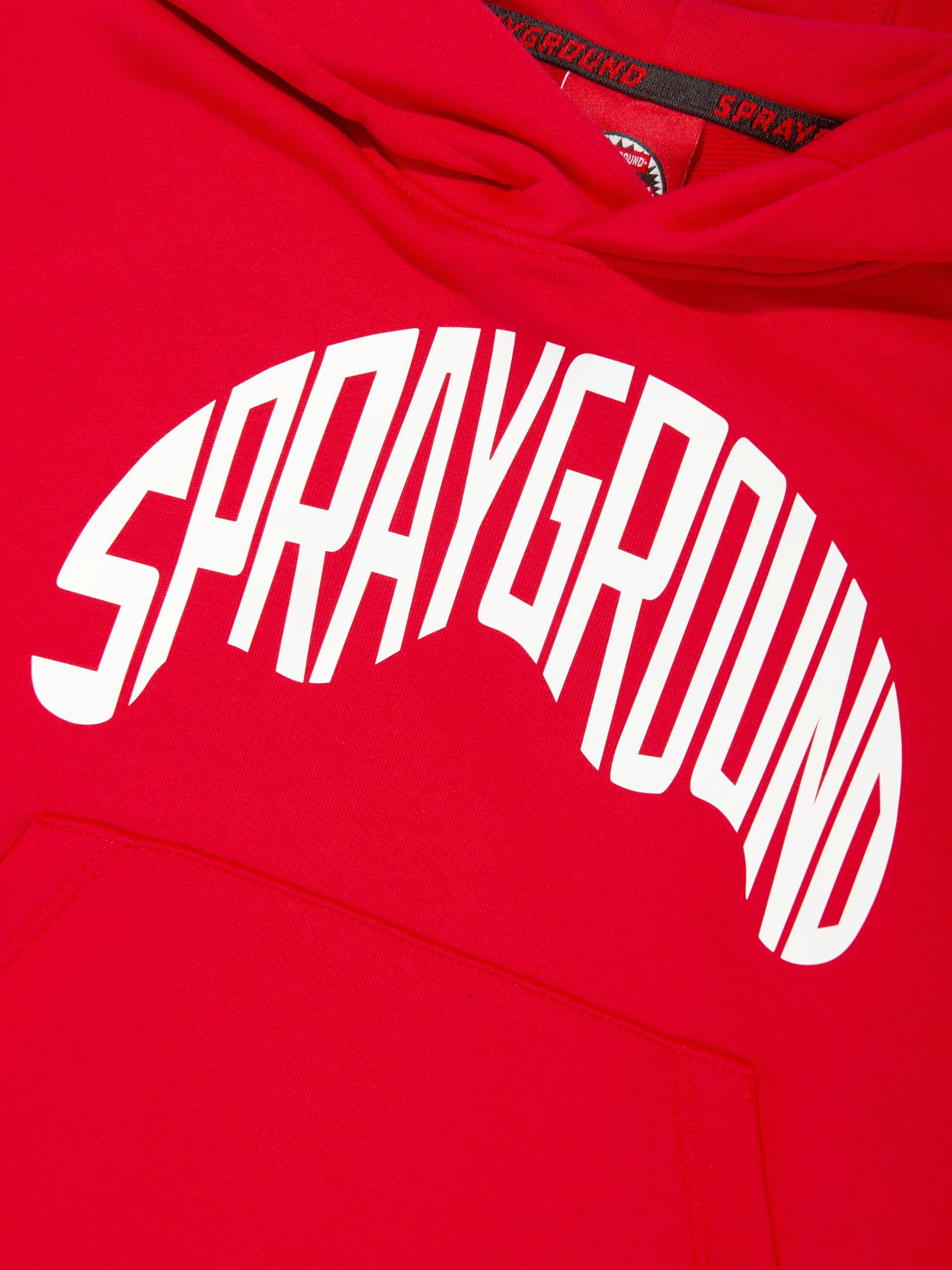 Sprayground Boys Shark Shape Logo Hoodie in Red