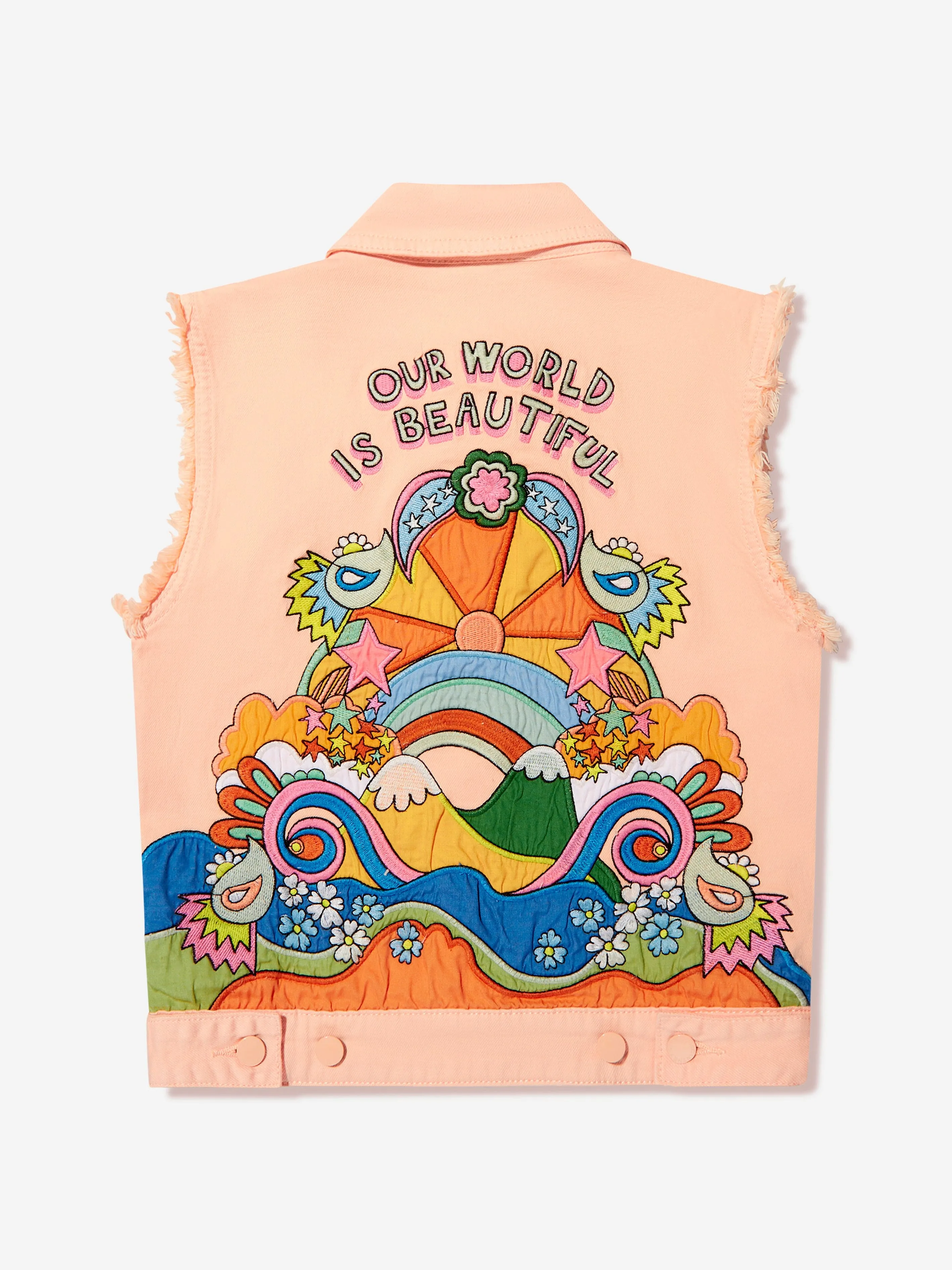 Stella McCartney Girls Denim Gilet in Pink