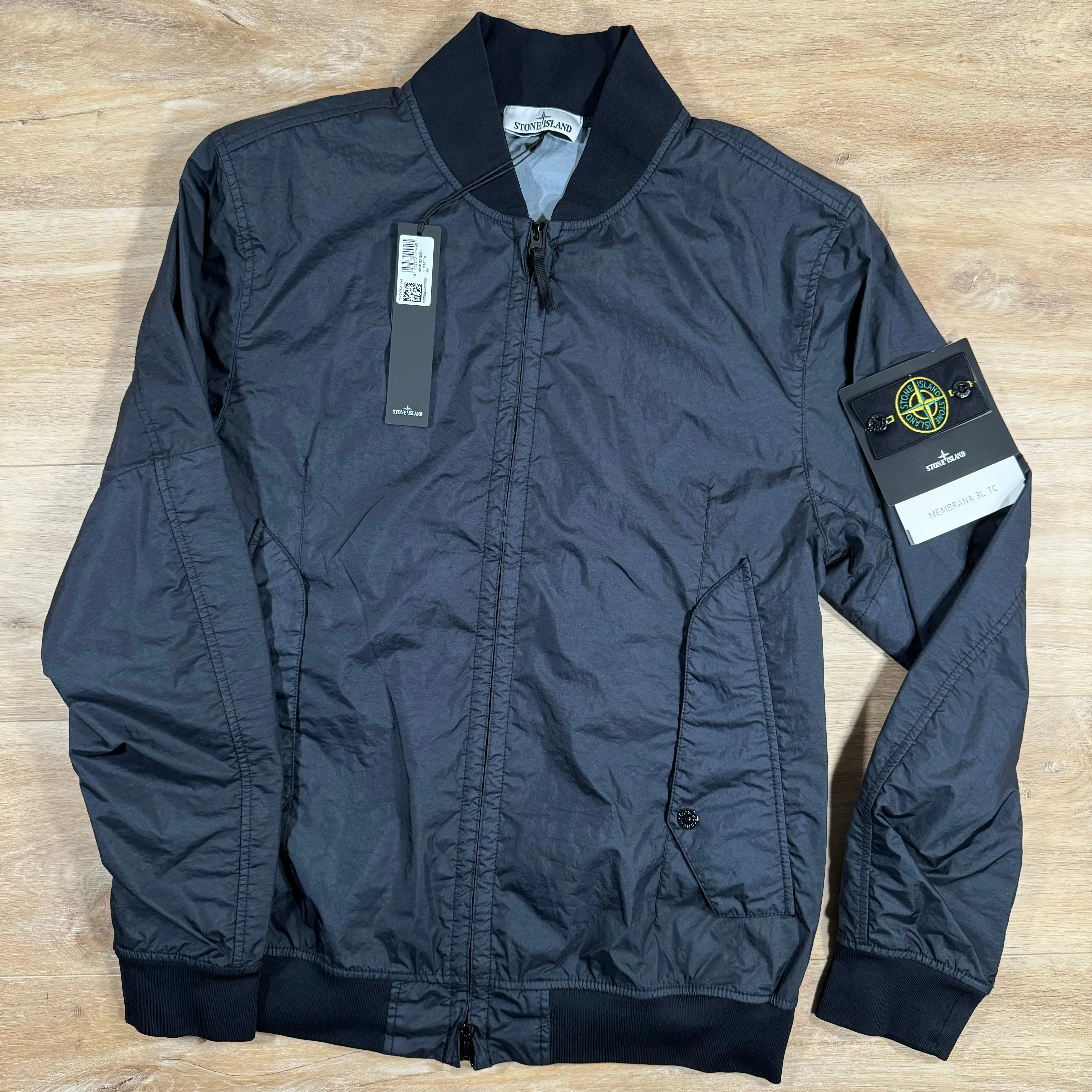 Stone Island Membrana 3L TC Bomber Jacket in Navy