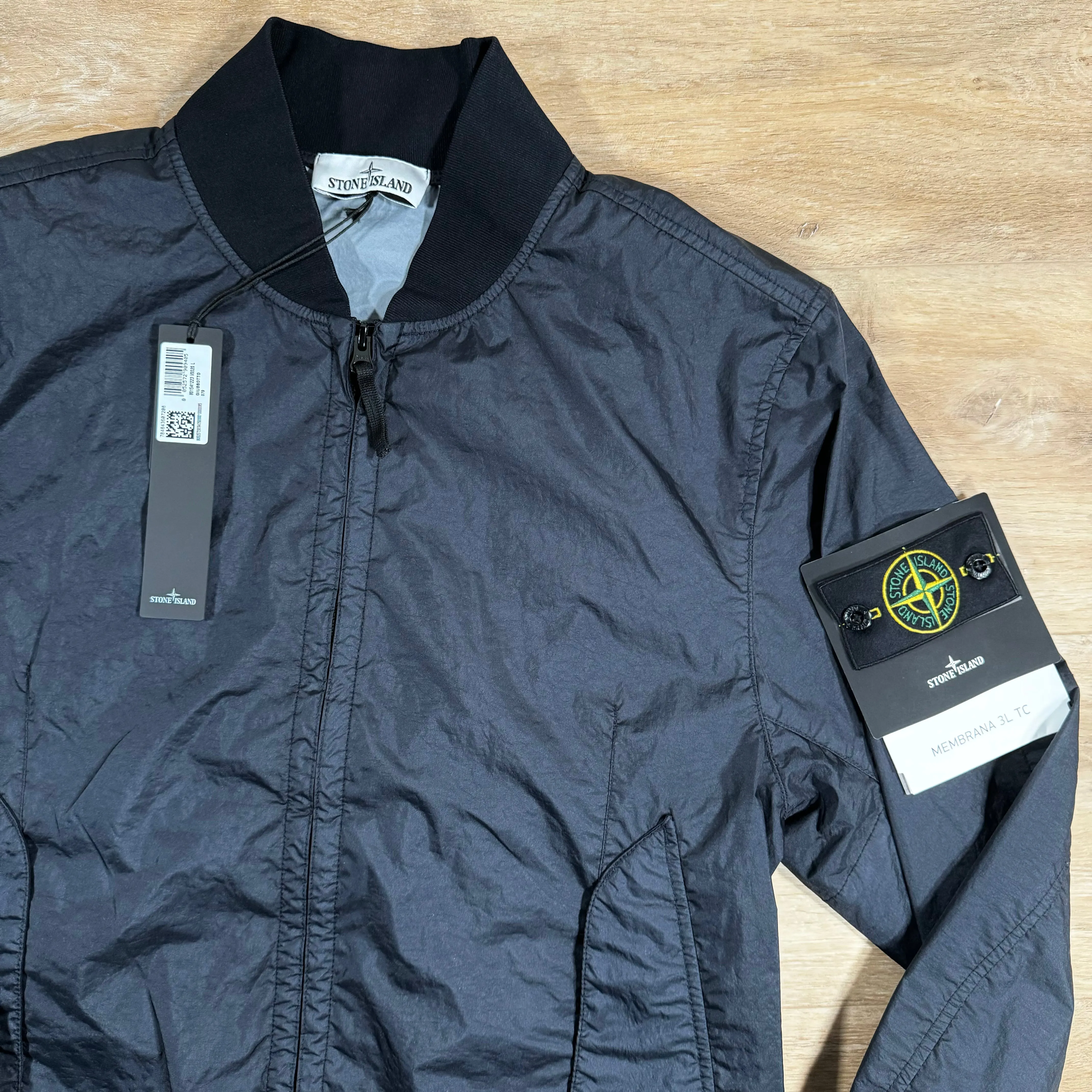 Stone Island Membrana 3L TC Bomber Jacket in Navy