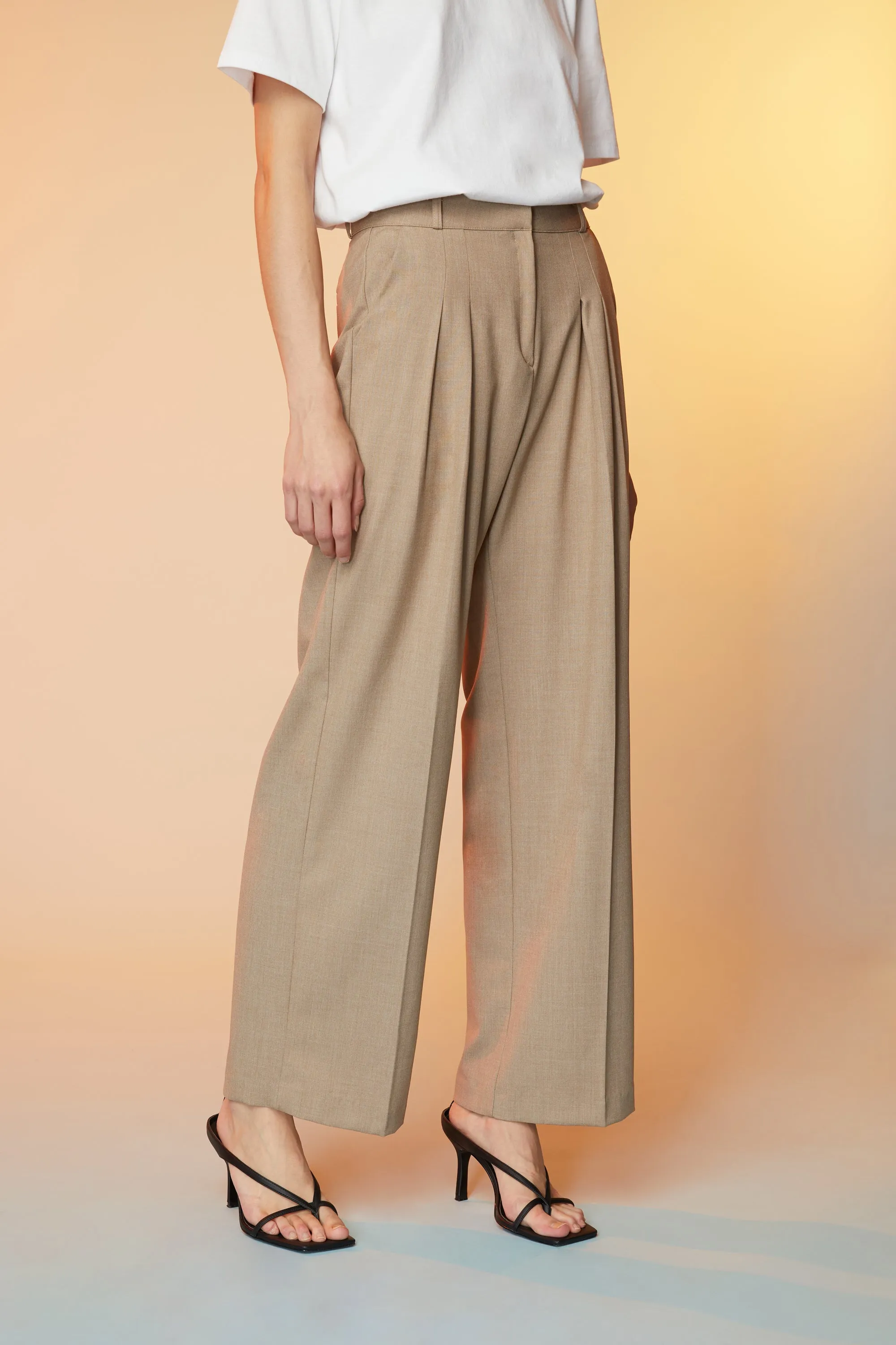 STRAIGHT LEG PANT WITH PLEATS