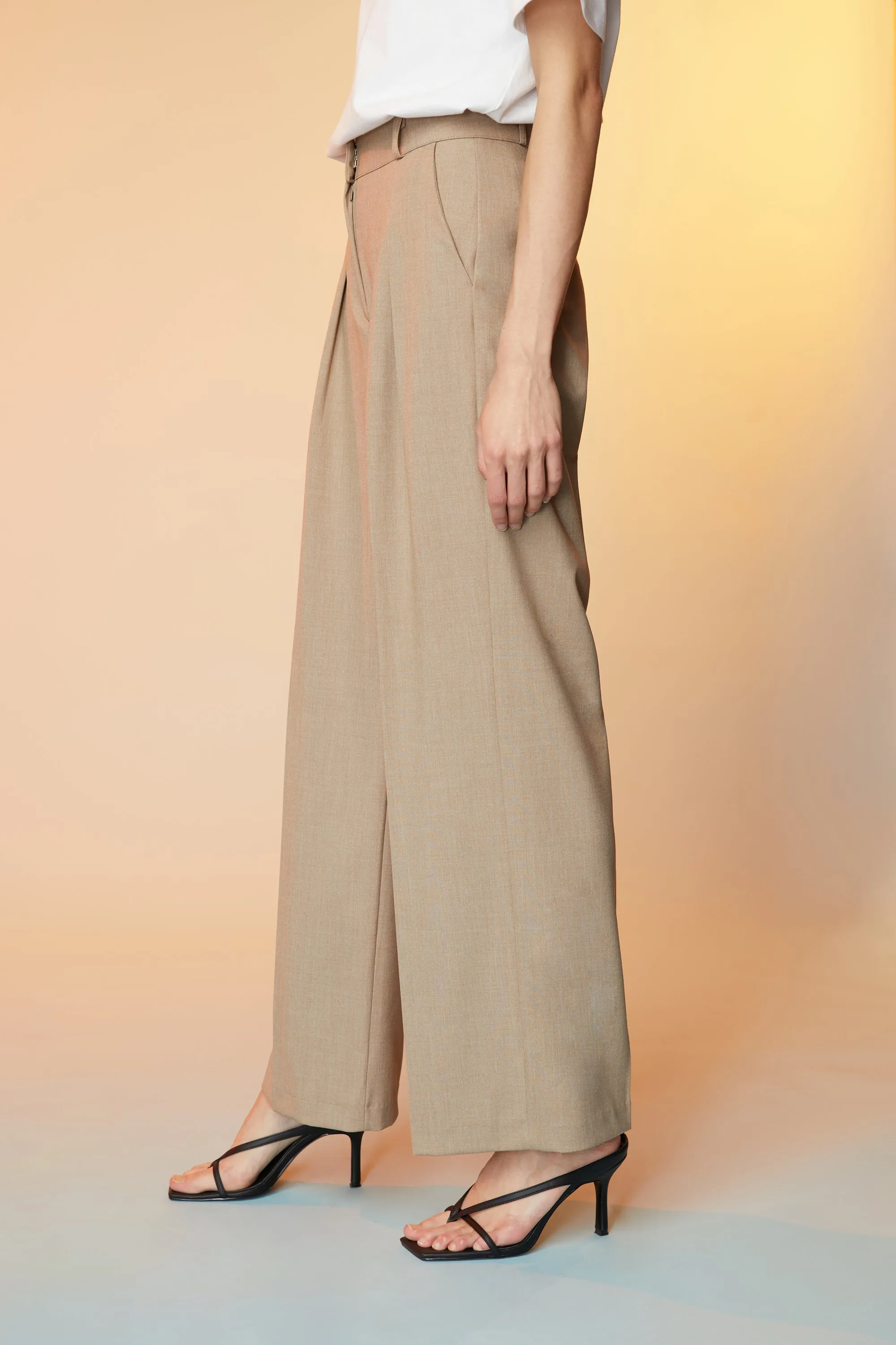 STRAIGHT LEG PANT WITH PLEATS