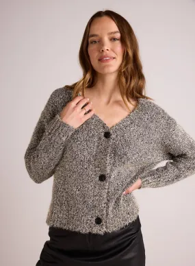 Sweater Cardigan - Black Gold Shimmer