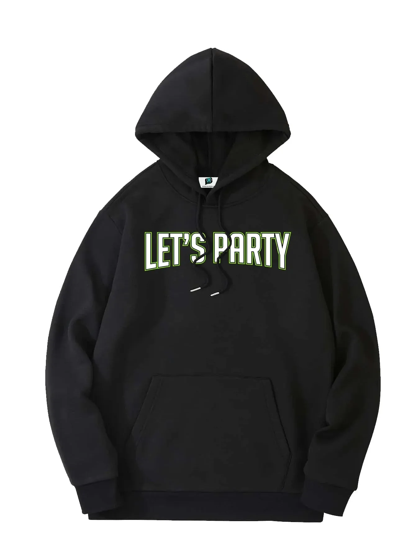 SXV  'LET'S PARTY’ Printed Cool Aesthetic Oversized Baggy T-shirt