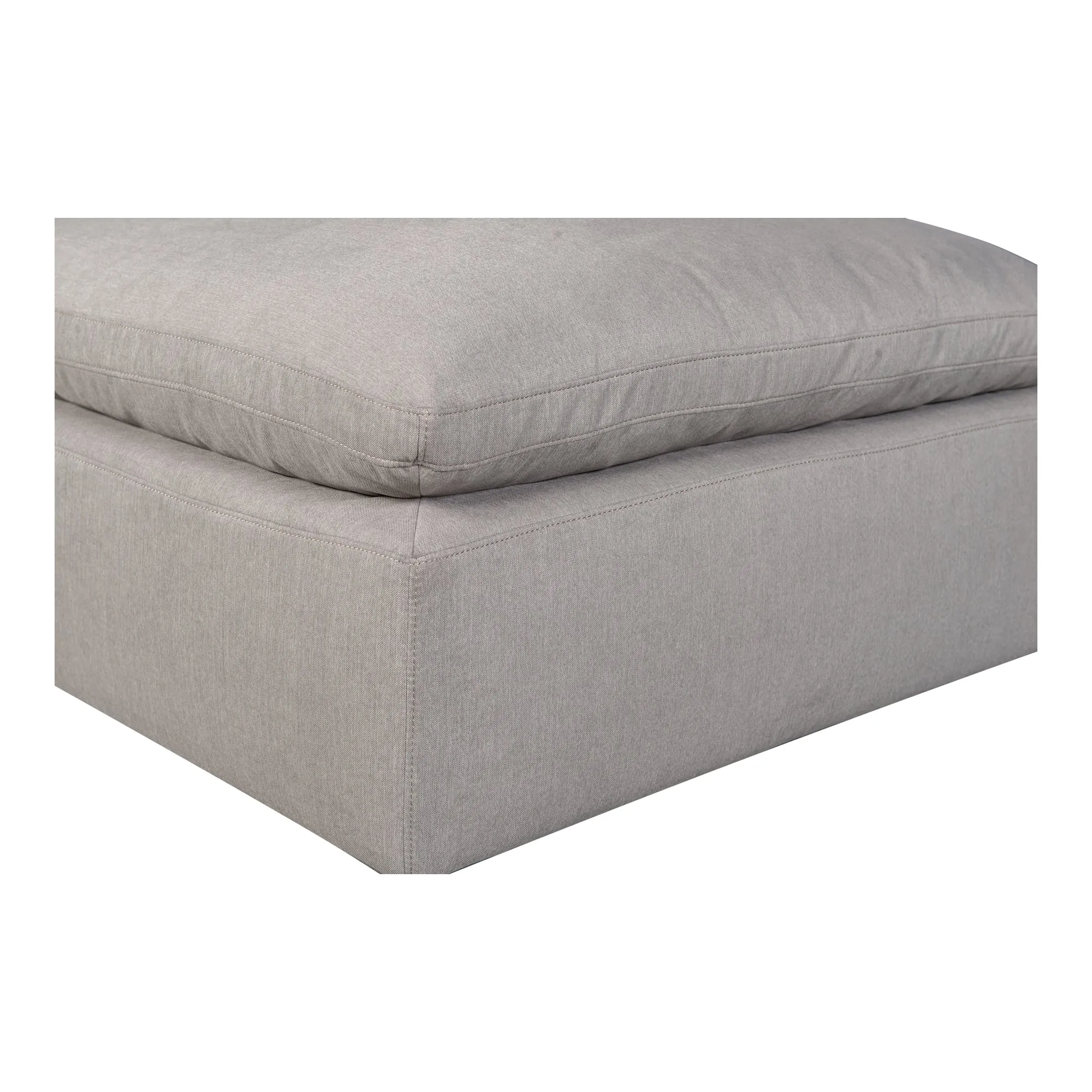 Terra Condo Ottoman Livesmart Fabric Light Grey