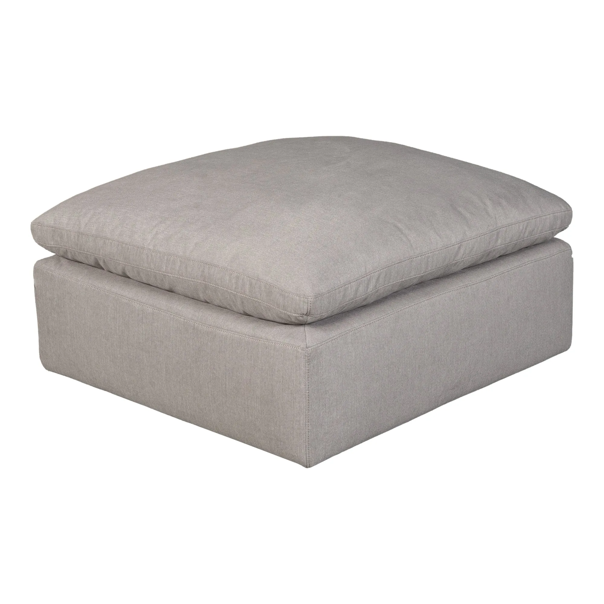 Terra Condo Ottoman Livesmart Fabric Light Grey