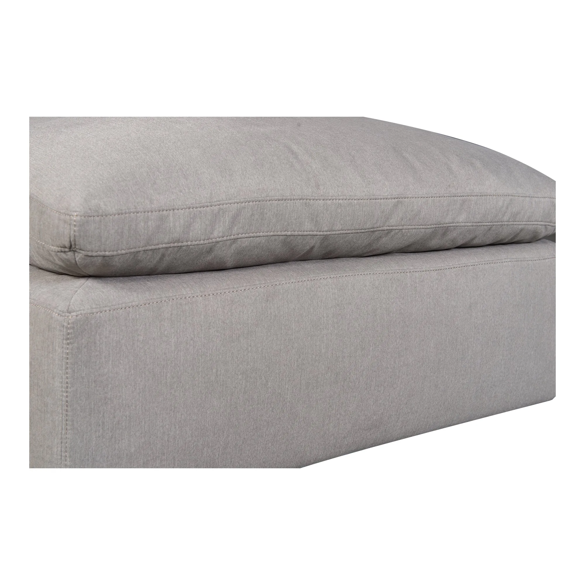 Terra Condo Ottoman Livesmart Fabric Light Grey