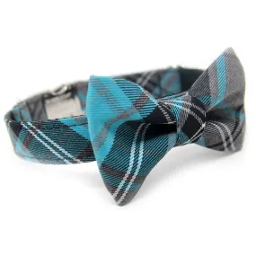 Turquoise Tartan Bowtie