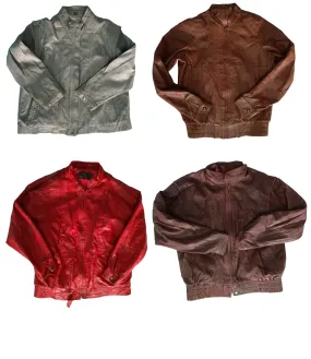 Y2K Leather Jacket Bonanza 🌈🧥✨ (H-041)