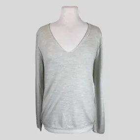 Zadig & Voltaire grey 100% merino wool jumper size UK12/US8