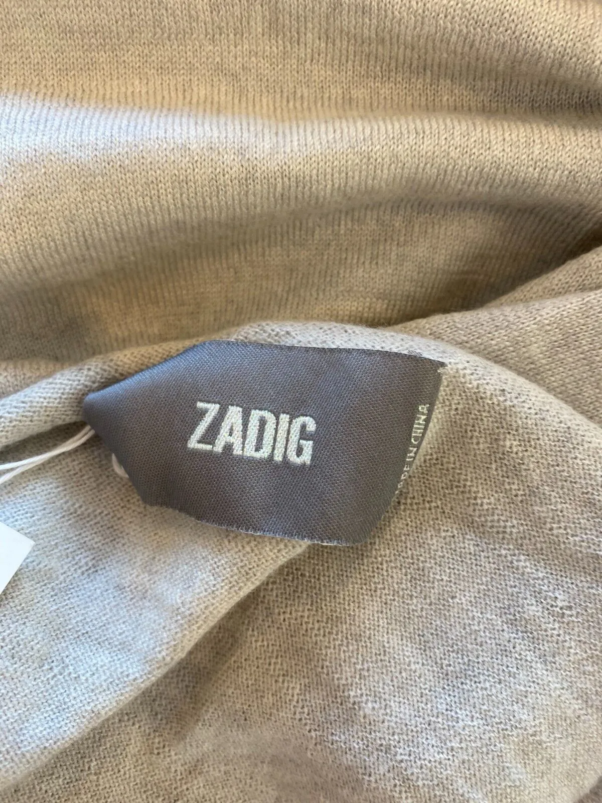 Zadig & Voltaire grey 100% merino wool jumper size UK12/US8